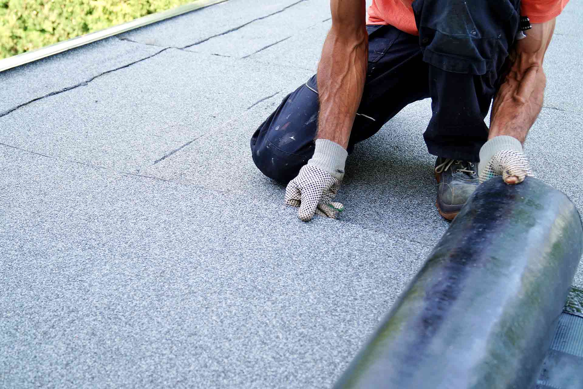 Felt flat roof installation
